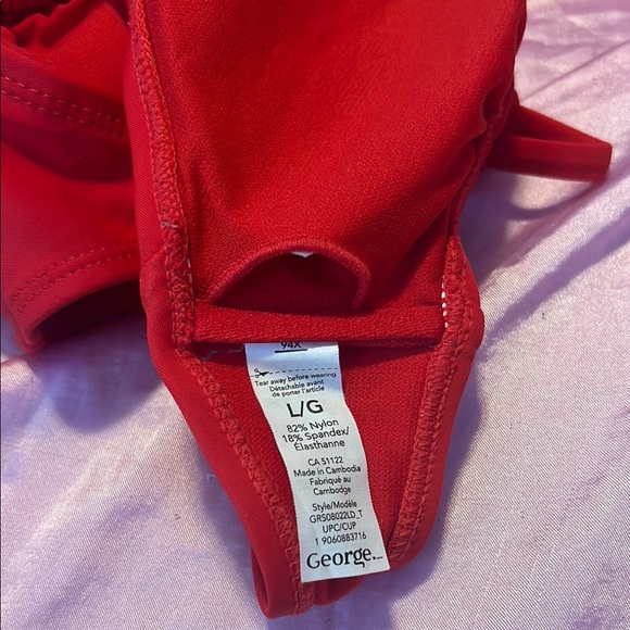 George Red Adjustable Strap Bra Intimates - Picture 2 of 3